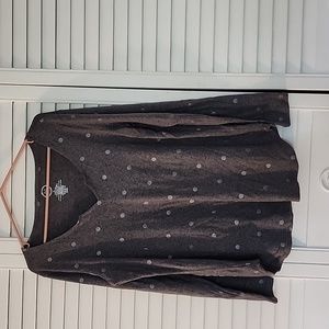Maurice top size xl in grey and silver
